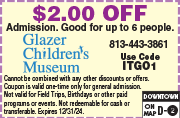 Special Coupon Offer for Glazer Children&#39;s Museum